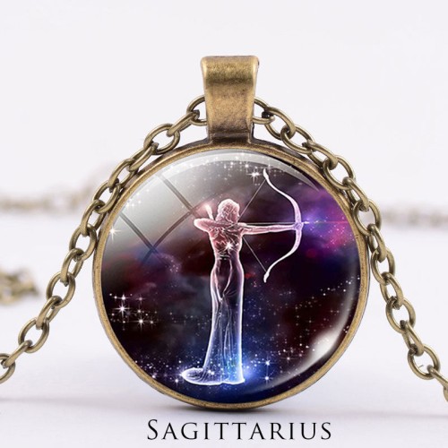 12 Constellations Zodiac Moon Star Protection Necklace 12 Constellations Zodiac Moon Star Protection Necklace