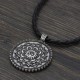 Six True Words Peace Flower Pattern Necklace