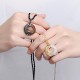 Obsidian Chalcedony Meditation Pendant Necklace Obsidian Chalcedony Meditation Pendant Necklace
