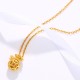 24K Gold Plated Fu Character Fortune Necklace 24K Gold Plated Fu Character Fortune Necklace