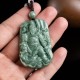 Natural Jade Guan Gong Wealth Amulet Necklace Natural Jade Guan Gong Wealth Amulet Necklace