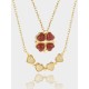 925 Silver Four Leaf Clover White Jade Necklace 925 Silver Four Leaf Clover White Jade Necklace