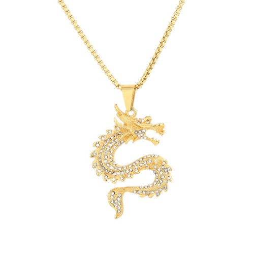 Chinese Zodiac Dragon Zircon Protection Necklace Chinese Zodiac Dragon Zircon Protection Necklace