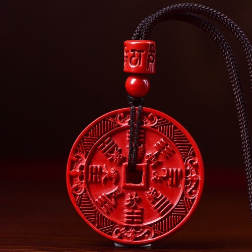 Cinnabar Mountain Ghost Bagua Blessing Necklace