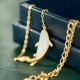 925 Silver White Jade Dolphin Luck Necklace