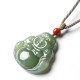 Laughing Buddha Hetian Jade Abundance Necklace