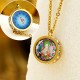 Tibetan Yellow God of Wealth Crystal Necklace