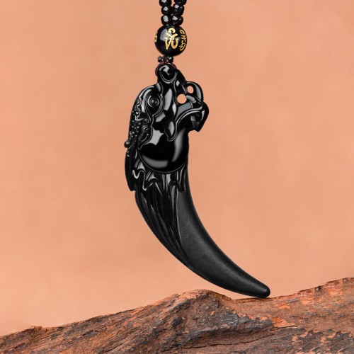 Black Jade Chinese Zodiac Dragon Tooth Protection Pendant Black Jade Chinese Zodiac Dragon Tooth Protection Pendant