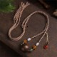 Agarwood Bead Luck Strength Necklace Pendant