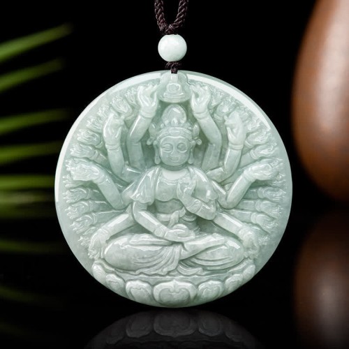 Thousand-Hand Kwan Yin Jade Blessing Necklace Thousand-Hand Kwan Yin Jade Blessing Necklace