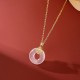 Sterling Silver Chalcedony Coin Peace Necklace Pendant Sterling Silver Chalcedony Coin Peace Necklace Pendant