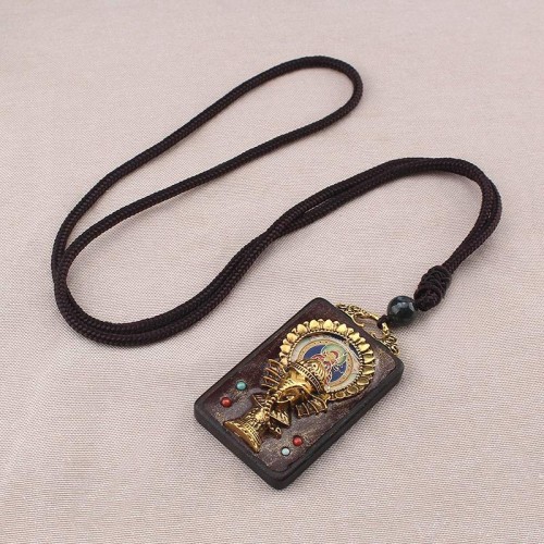Ebony Wood Elephant God Fortune Necklace Ebony Wood Elephant God Fortune Necklace