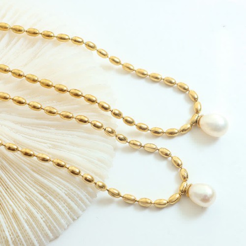 Pearl Bead Peace Necklace Pendant Pearl Bead Peace Necklace Pendant