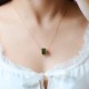 Round Cyan Jade Luck Necklace Round Cyan Jade Luck Necklace