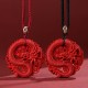Year of the Dragon Cinnabar Copper Coin Necklace Year of the Dragon Cinnabar Copper Coin Necklace