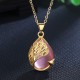Pink Crystal Peacock Soothing Love Necklace Pendant