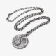 Sterling Silver Yin Yang Hammer Texture Harmony Necklace