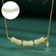 Hetian Jade Bamboo Fu Character Necklace Set Hetian Jade Bamboo Fu Character Necklace Set