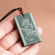Hetian Cyan Jade Dragon Success Necklace Hetian Cyan Jade Dragon Success Necklace