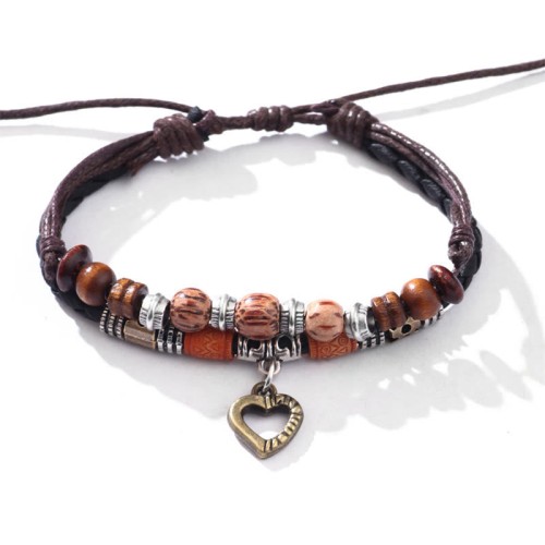 Heart Pattern Bead Healing Necklace Pendant Bracelet