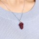Garnet Red Agate Black Onyx Protection Necklace Pendant