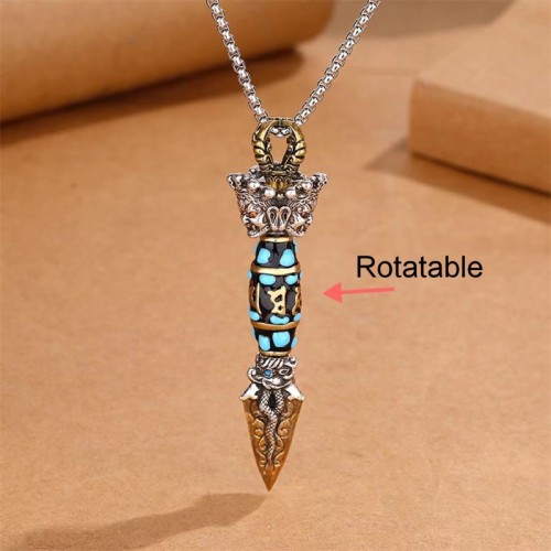 Dorje Vajra Dzi Bead Wealth Necklace Pendant Dorje Vajra Dzi Bead Wealth Necklace Pendant