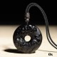 Black Obsidian Peace Buckle Strength Necklace Pendant Black Obsidian Peace Buckle Strength Necklace Pendant