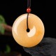Golden Silk Jade Peace Wealth Necklace Pendant Golden Silk Jade Peace Wealth Necklace Pendant