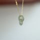 Sterling Silver Double Peace Buckle Hetian Jade Luck Pendant