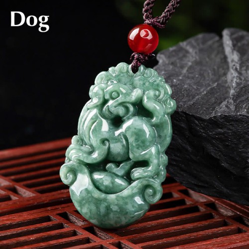 Natural Jade 12 Chinese Zodiac Prosperity Necklace Natural Jade 12 Chinese Zodiac Prosperity Necklace