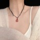Strawberry Quartz Cat Paw Healing Necklace Strawberry Quartz Cat Paw Healing Necklace