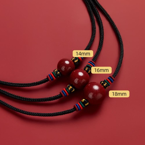 Cinnabar Bead Blessing Necklace Pendant Cinnabar Bead Blessing Necklace Pendant