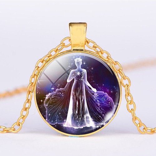 12 Constellations Zodiac Moon Star Protection Necklace 12 Constellations Zodiac Moon Star Protection Necklace