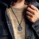 Sterling Silver Yin Yang Hammer Texture Harmony Necklace