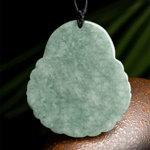 Laughing Buddha Jade Copper Coin Abundance Necklace
