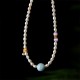 Sterling Silver Pearl Larimar Sincerity Necklace Pendant Sterling Silver Pearl Larimar Sincerity Necklace Pendant