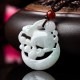 Year of the Rabbit White Jade Crescent Moon Necklace Year of the Rabbit White Jade Crescent Moon Necklace