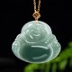 Laughing Buddha Natural Jade Prosperity Necklace