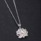 925 Sterling Silver Lotus Flower Pearl Wealth Necklace 925 Sterling Silver Lotus Flower Pearl Wealth Necklace