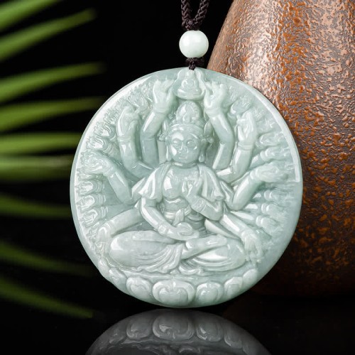 Thousand-Hand Kwan Yin Jade Blessing Necklace Thousand-Hand Kwan Yin Jade Blessing Necklace