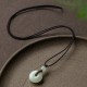 Round Jade Peace Buckle Luck Necklace Round Jade Peace Buckle Luck Necklace