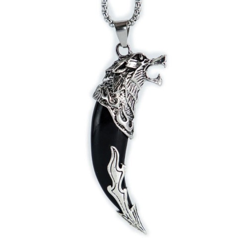 Wolf Tooth Titanium Steel Balance Necklace Wolf Tooth Titanium Steel Balance Necklace