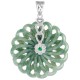 Round Jade Peace Abundance Necklace Pendant