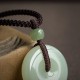 Round Jade Peace Buckle Luck Necklace Round Jade Peace Buckle Luck Necklace
