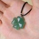 925 Sterling Silver Green Aventurine Four Leaf Clover Necklace 925 Sterling Silver Green Aventurine Four Leaf Clover Necklace