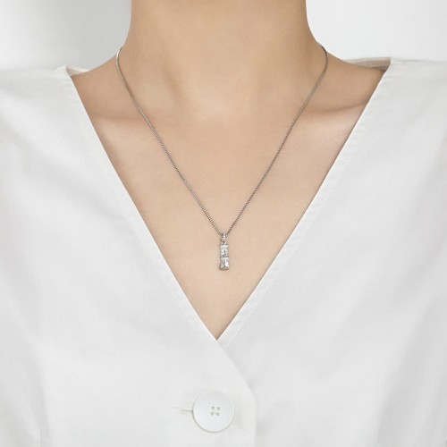 Chalcedony Bamboo Harmony Necklace