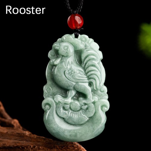 Natural Green Jade Chinese Zodiac Luck Necklace Natural Green Jade Chinese Zodiac Luck Necklace