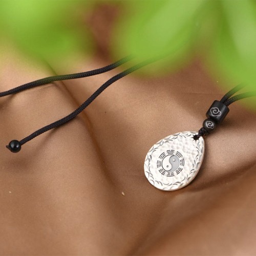 Vintage 999 Silver Yin Yang Bagua Balance Necklace Vintage 999 Silver Yin Yang Bagua Balance Necklace