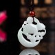 Year of the Rabbit White Jade Crescent Moon Necklace Year of the Rabbit White Jade Crescent Moon Necklace