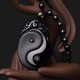 Black Obsidian Yin Yang Strength Necklace